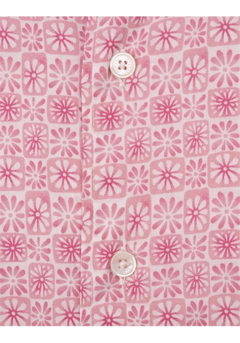 Camicia Sean In Panamino Stampato Maiolica Rosa FEDELI | 00512-F1432
