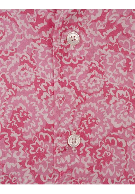 Camicia Sean In Panamino Stampato Rosa FEDELI | 00512-F2119