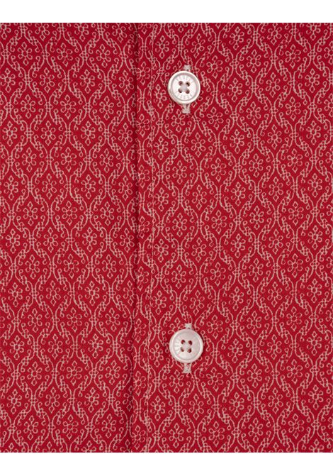 Camicia Sean In Panamino Rosso Stampato FEDELI | 00512-F2325