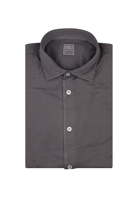Camicia Robert In Jersey Organico Grigia FEDELI | 011584