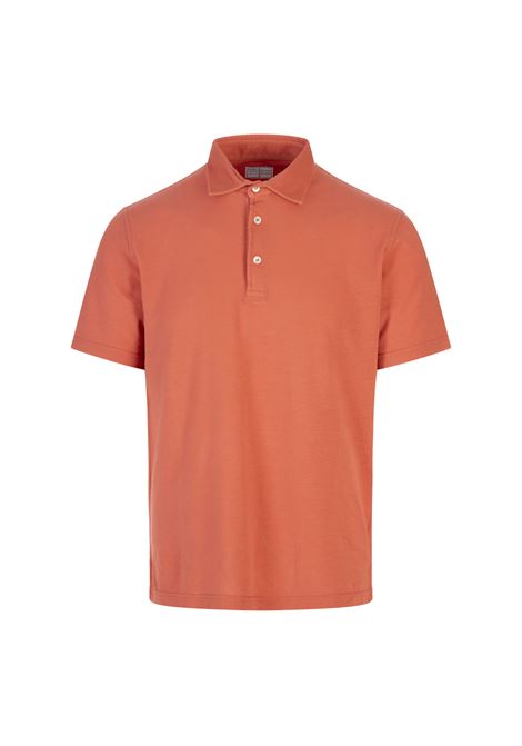 Polo In Piquet Di Cotone Superlight Arancione FEDELI | 0130159