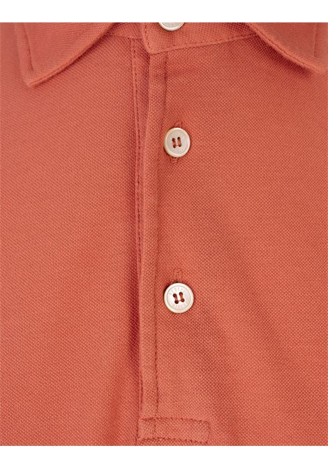 Polo In Piquet Di Cotone Superlight Arancione FEDELI | 0130159