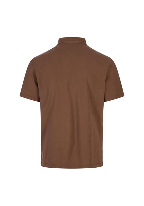 Polo In Piquet Di Cotone Superlight Marrone FEDELI | 013031