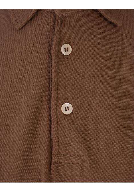 Polo In Piquet Di Cotone Superlight Marrone FEDELI | 013031