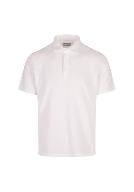 Polo In Piquet Di Cotone Superlight Bianco FEDELI | 013041