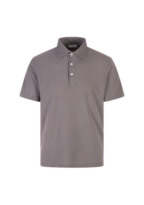 Polo In Piquet Di Cotone Superlight Grigio Pietra FEDELI | 013084