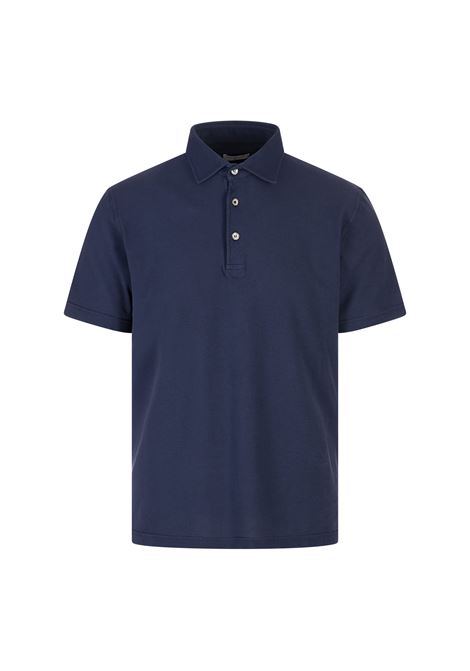 Polo In Piquet Di Cotone Superlight Blu FEDELI | 013085