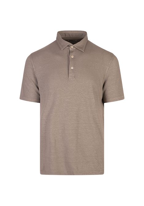 Polo Zero In Lino Flex Dusty Sabbia FEDELI | 0153176