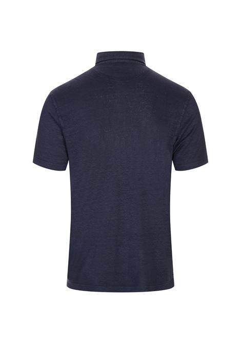 Polo Zero In Lino Flex Dusty Blu Navy FEDELI | 01532
