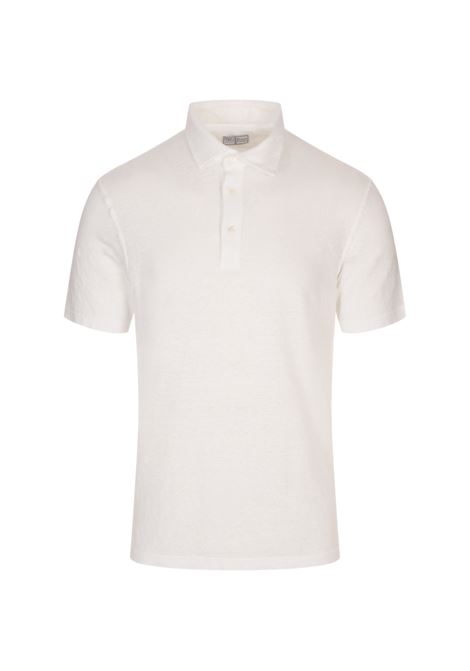 Polo Zero In Lino Flex Dusty Bianco FEDELI | 015341