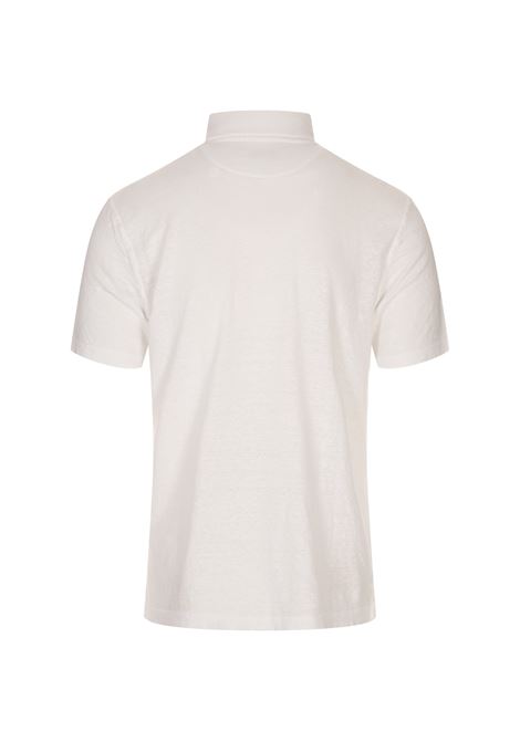Polo Zero In Lino Flex Dusty Bianco FEDELI | 015341