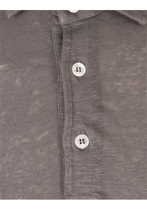 Polo Zero In Lino Flex Dusty Fango FEDELI | 015384