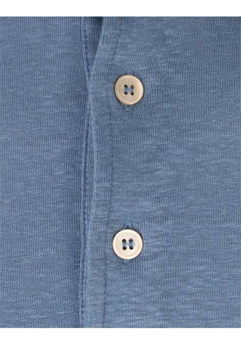 Polo Zero In Lino Flex Dusty Avio FEDELI | 0153917