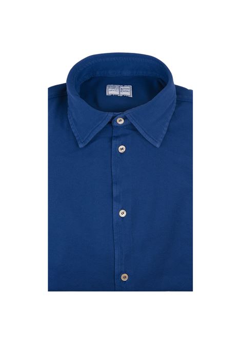 Camicia Teorema Light Piquet Blu FEDELI | 0283191
