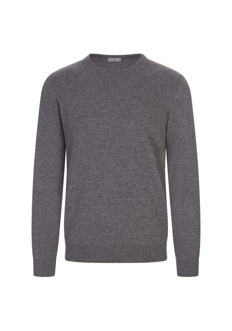 Round-Neck Argentina Pullover In Grey Cashmere FEDELI | 061075