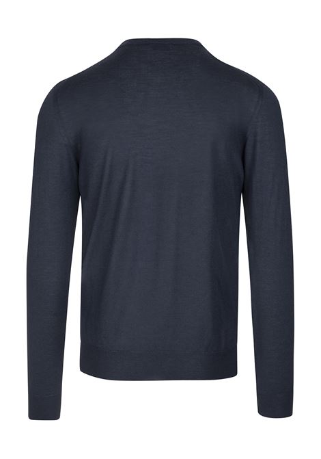 Pullover Girocollo Argentina In Cashmere e Seta Blu Scuro FEDELI | 0711912