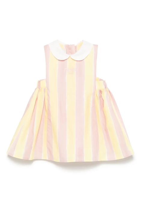 Abito Smanicato Con Motivo Pequin FENDI KIDS | vestitini e tutine | BFB542-AS67F1R0X