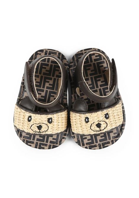 Sandali Primi Passi Con Teddy e Motivo FF FENDI KIDS | Sandali | BUR103-AU2CF1SV2