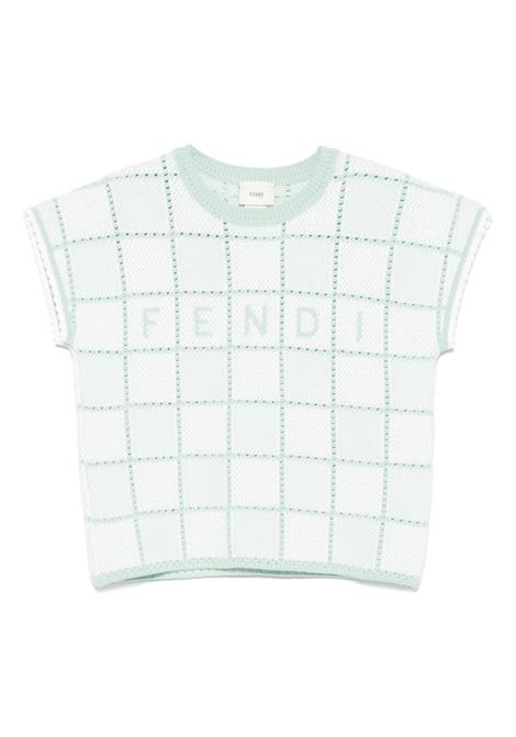 Crochet Knit Top In Anise FENDI KIDS | T-Shirts | JFG207-ATS6F1SGM
