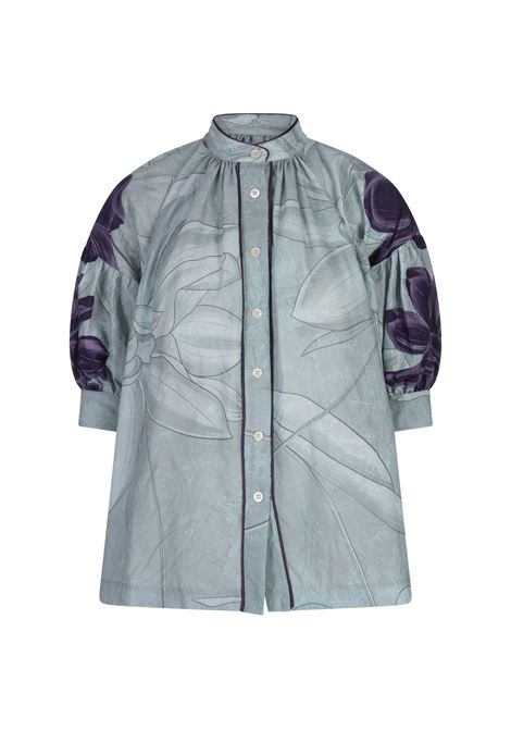 Ferusa Shirt - Purple Flowers FOR RESTLESS SLEEPERS | Shirts | CA001026-TE00832821