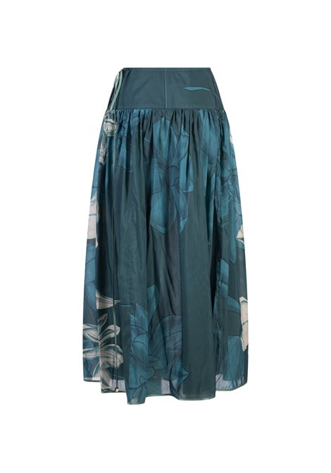 Diossippe Skirt - Teal Flowers FOR RESTLESS SLEEPERS | Skirts | GN005131-TE00831971