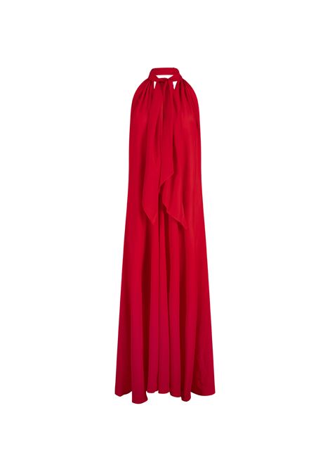 Sleeveless Long Dress in Red Silk GIANLUCA CAPANNOLO | Dress And Jumpsuit | 25EA476-4004520 RED