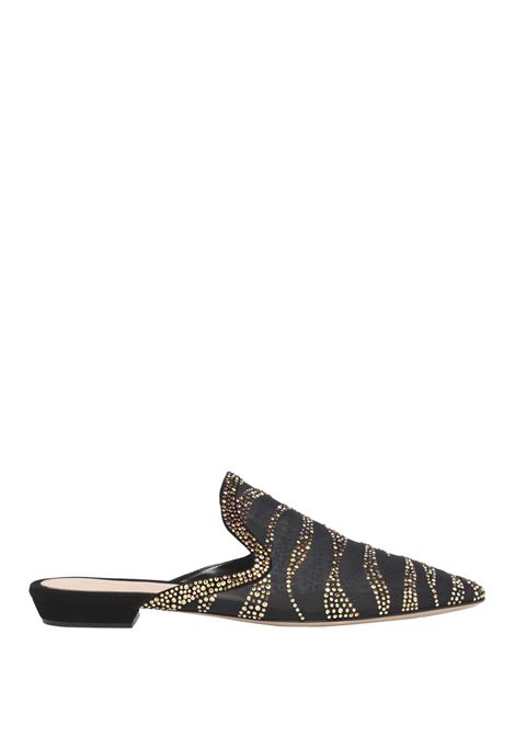 Mules Raja Crystal Slide Neri GIANVITO ROSSI | mocassini e Sabot | G93042.10RICCOZNNTP