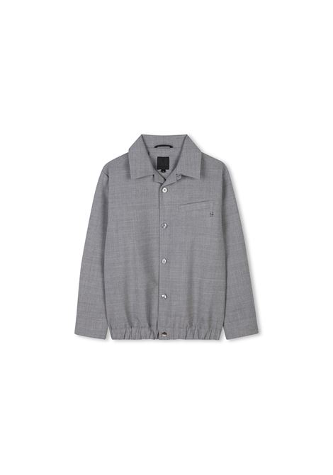 Grey Wool Blend Elegant Shirt GIVENCHY KIDS | Shirts | H30693A47