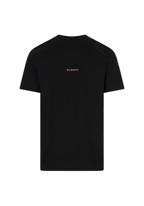 Black and Pink Slim Fit T-Shirt With Logo GIVENCHY | BM716G3YCD024