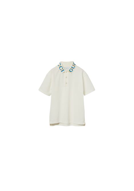 Polo Avorio Con Stampa Gucci GUCCI KIDS | Polo | 591426-XJGXX9275