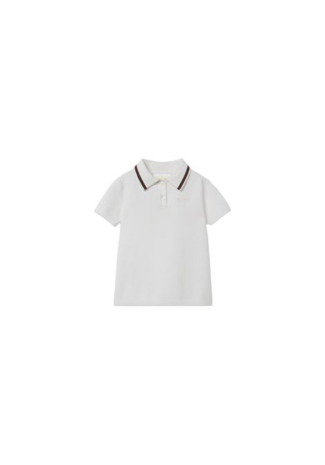 White Polo Dress With Web Finishes GUCCI KIDS | Dress And Jumpsuit | 809701-XKEIR9060