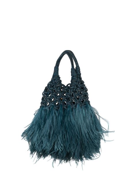 Borsa Vannifique Mini Plumes Blue Zircon HIBOURAMA | Borse | CO00HIB-VANNIFIQUE MINI PLUMESBLUE ZIRCON