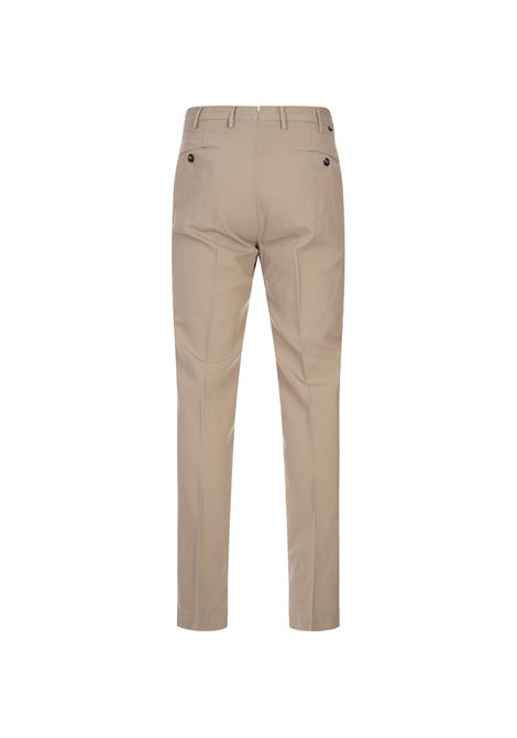 Light Beige Tapered Fit Trousers in Ice Crêpe Chinolino INCOTEX | ZX541W-9355B425
