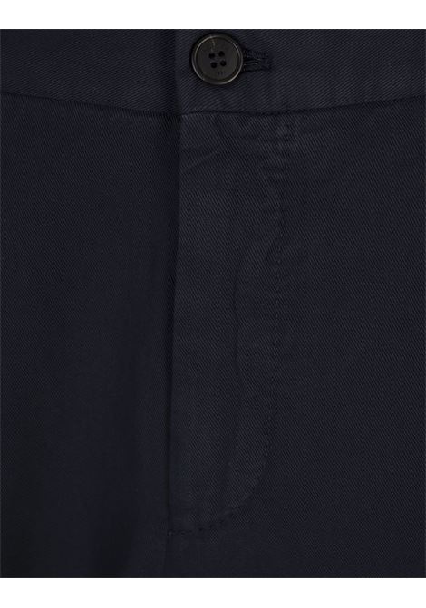 Pantaloni Tapered Fit in Ice Crêpe Chinolino Blu Scuro INCOTEX | ZX541W-9355B835