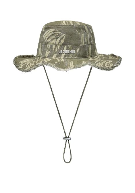 Cappello da Pescatore Artichaut In Jacquard Banana Logo Khaki JACQUEMUS | 213AC002-17485CA