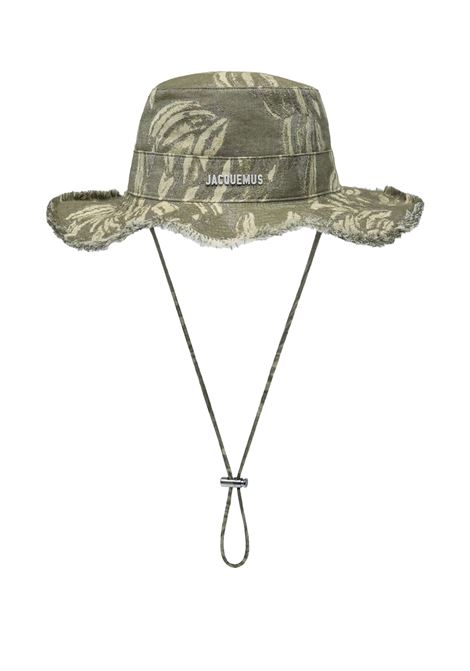 Cappello da Pescatore Artichaut In Jacquard Banana Logo Khaki JACQUEMUS | 213AC002-17485CA