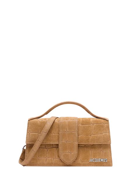 Borsa Le Grand Bambino In Suede Goffrata Coccodrillo Color Cammello JACQUEMUS | 213BA007-3243830