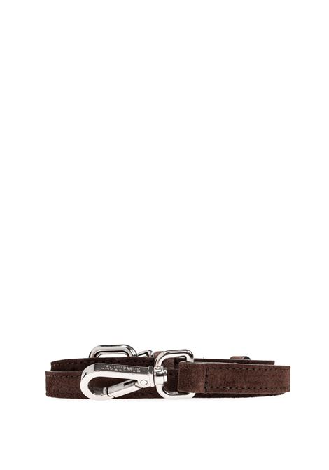 Borsa Le Grand Bambino In Suede Goffrata Coccodrillo Marrone Scuro JACQUEMUS | 213BA007-3243880