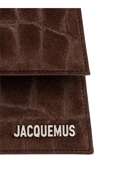 Borsa Le Grand Bambino In Suede Goffrata Coccodrillo Marrone Scuro JACQUEMUS | 213BA007-3243880