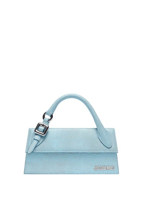 Borsa Le Chiquito Long Boucle Celeste Goffrata Lucertola JACQUEMUS | 233BA326-3235320