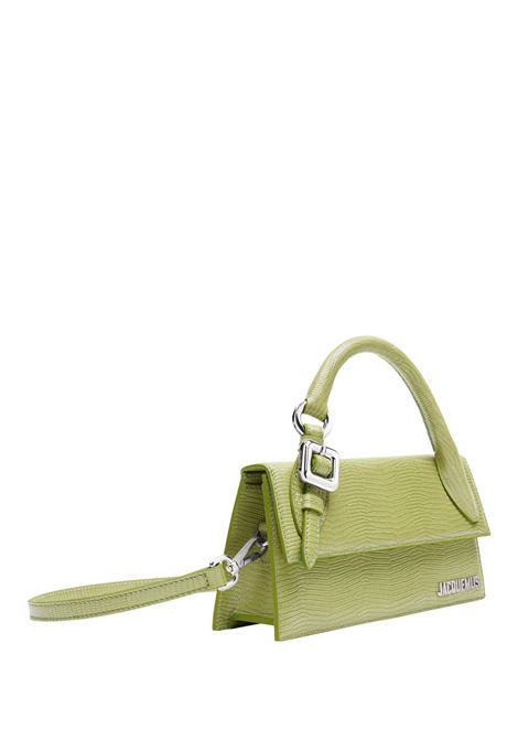 Borsa Le Chiquito Long Boucle Verde Goffrata Lucertola JACQUEMUS | 233BA326-3235550