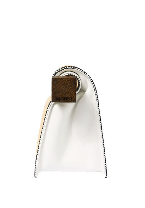 La Pochette Rond Carré a Righe Bianche, Gialle e Nere JACQUEMUS | 233BA356-32042BM