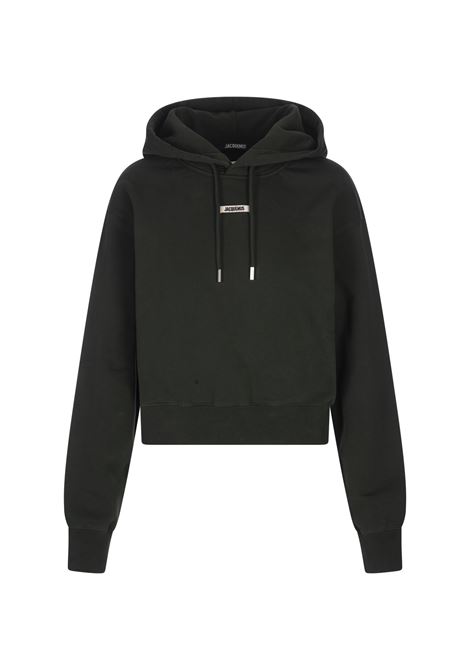 Le Hoodie Gros Grain In Verde Scuro JACQUEMUS | 241JS162-2341591