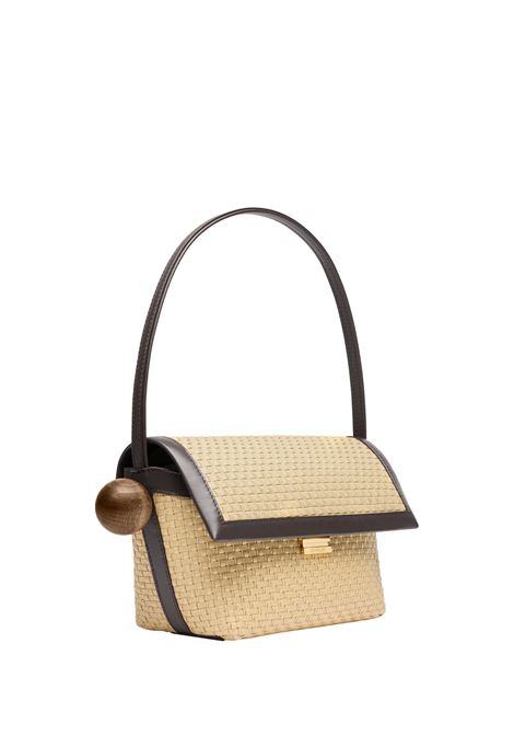 Borsa Le Rond Carré Natural e Marrone Scuro JACQUEMUS | 243BA383-32391FF