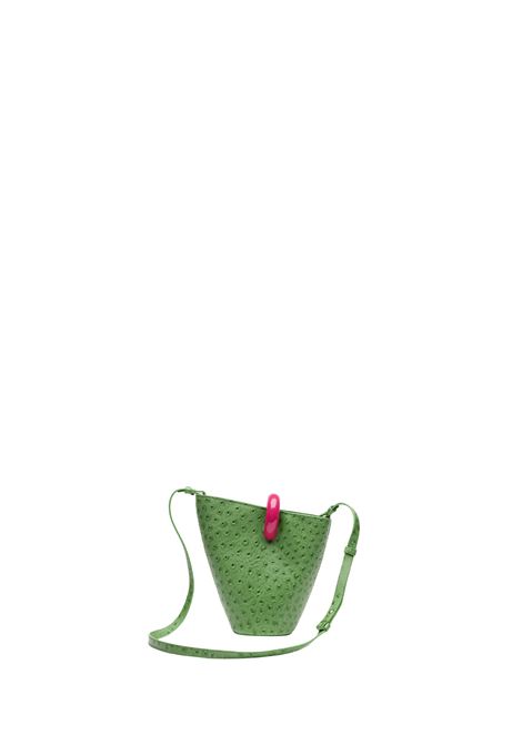 Borsa Le Petit Bambola Goffrata Effetto Struzzo Verde JACQUEMUS | 243BA389-3234550