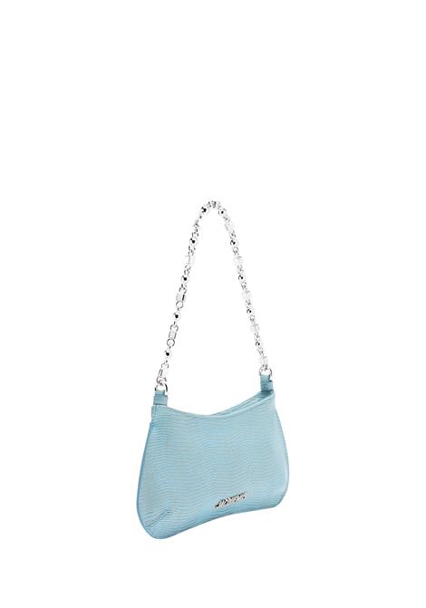 Borsa La Piccola Bisou Chaine Goffrata Lucertola Celeste JACQUEMUS | 243BA404-3235320
