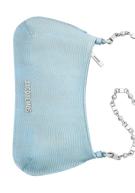 Borsa La Piccola Bisou Chaine Goffrata Lucertola Celeste JACQUEMUS | 243BA404-3235320