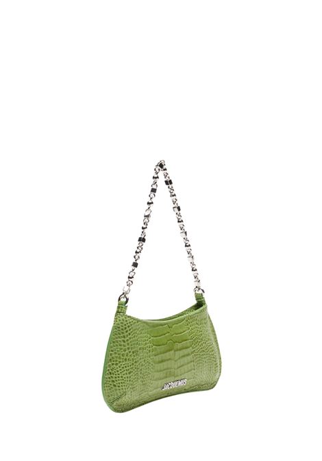 Borsa La Piccola Bisou Chaine Goffrata Coccodrillo Verde JACQUEMUS | 243BA404-3238552