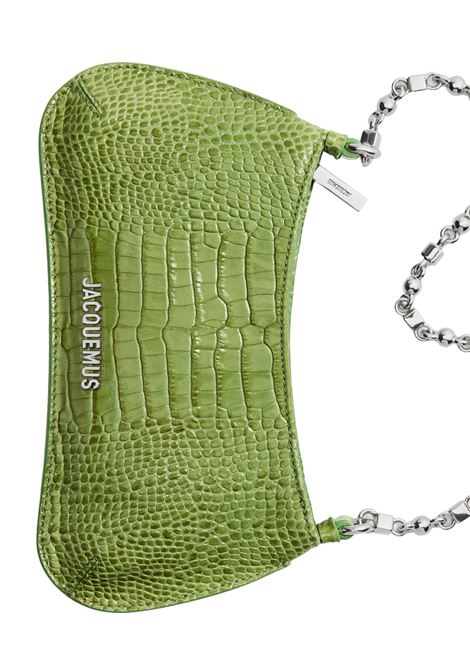 Borsa La Piccola Bisou Chaine Goffrata Coccodrillo Verde JACQUEMUS | 243BA404-3238552