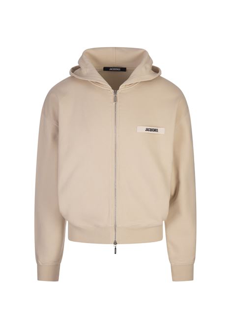 La Felpa Con Cerniera Gros Grain In Beige JACQUEMUS | 246JS257-2036150